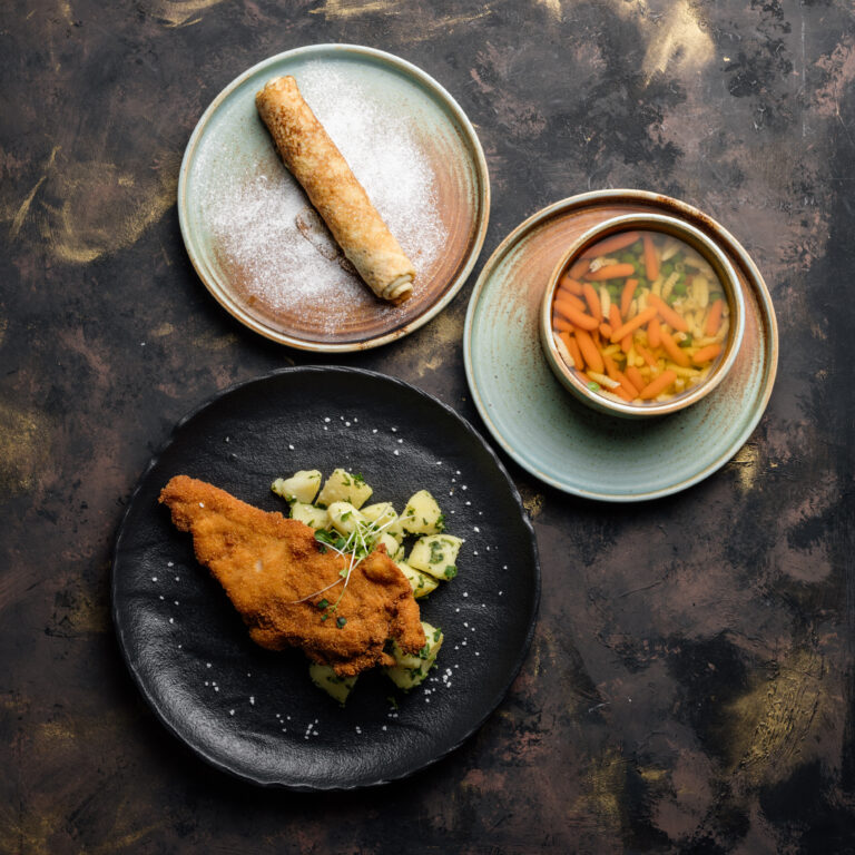 Rántott csirkecomb filé menü