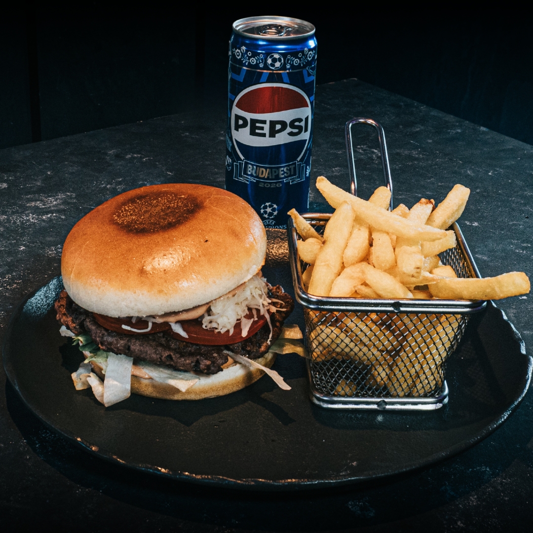 Retró burger menü